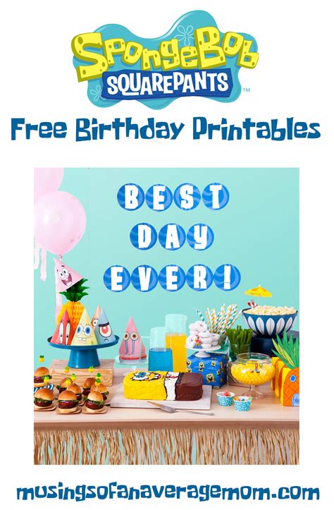 spongebob party decoration ideas|free spongebob party printables.